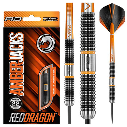 Red Dragon Amberjack 18 90% Tungsten Steel Tip Dart Set