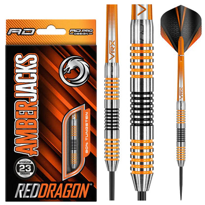 Red Dragon Amberjack 4 90% Tungsten Steel Tip Dart Set