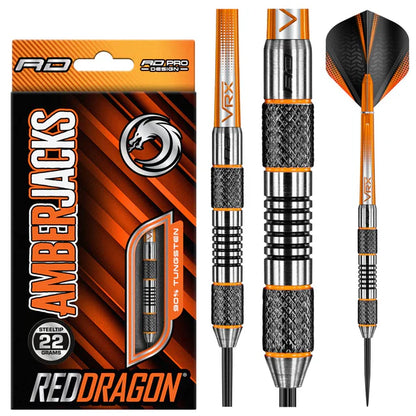 Red Dragon Amberjack 5 90% Tungsten Steel Tip Dart Set