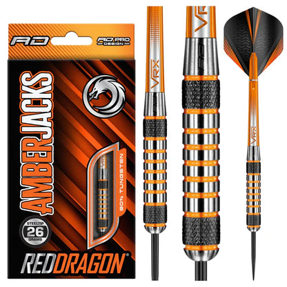 Red Dragon Amberjack 7 90% Tungsten Steel Tip Dart Set