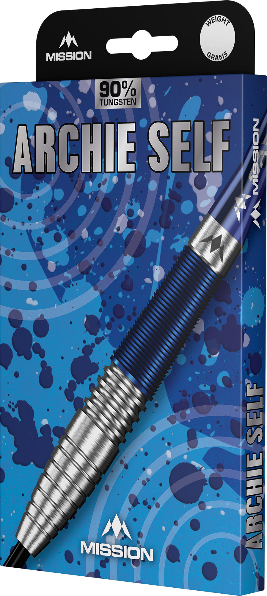 Mission Archie Self Blue & Silver 90% Tungsten Steel Tip Dart Set