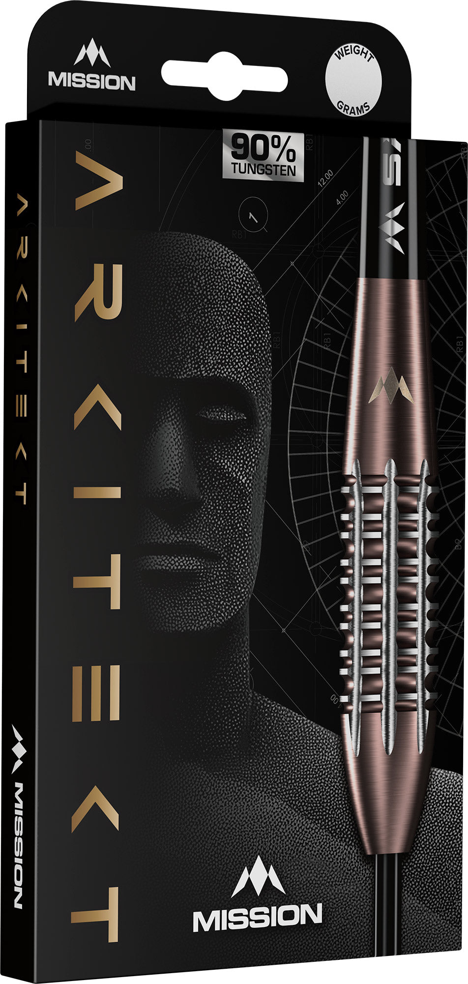Mission Arkitekt Bronze Silica PVD 90% Tungsten Steel Tip Dart Set