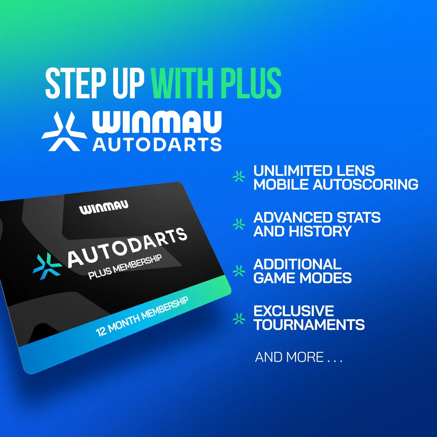 Winmau Autodarts Lens Device Stand + 12 Month Membership Bundle