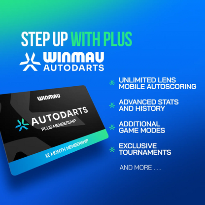 Winmau Autodarts Lens Device Stand + 12 Month Membership Bundle