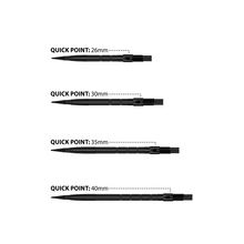 Harrows Black Micro Grip Quick Points