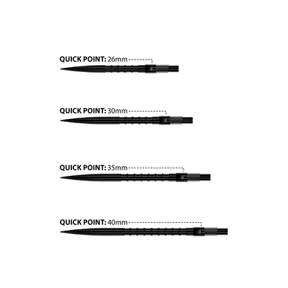 Harrows Black HM Grip Quick Points