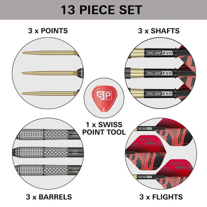 Target Stephen Bunting G5 Void 95% Tungsten Swiss Point Steel Tip Dart Set