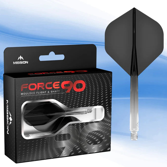 Mission Force 90 Gradient Transparent Black No2 Moulded Flight & Shaft System