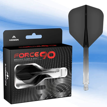 Mission Force 90 Gradient Transparent Black No6 Moulded Flight & Shaft System