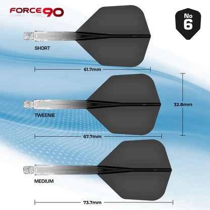 Mission Force 90 Gradient Transparent Black No6 Moulded Flight & Shaft System