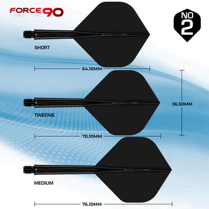 Mission Force 90 Black No2 Moulded Flight & Shaft System