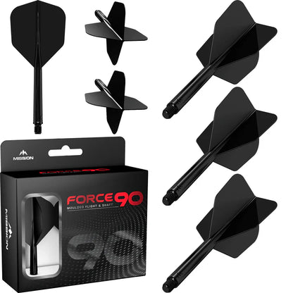Mission Force 90 Black No6 Moulded Flight & Shaft System