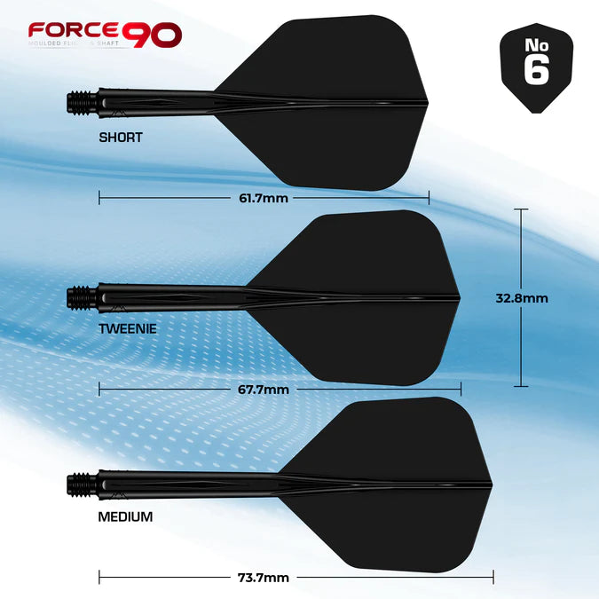 Mission Force 90 Black No6 Moulded Flight & Shaft System