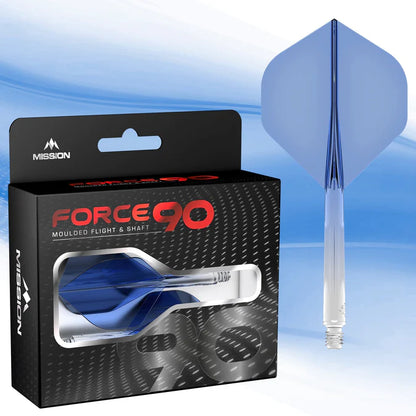 Mission Force 90 Gradient Transparent Blue No2 Moulded Flight & Shaft System