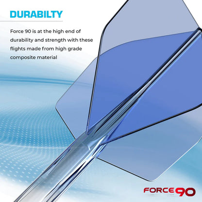 Mission Force 90 Gradient Transparent Blue No2 Moulded Flight & Shaft System
