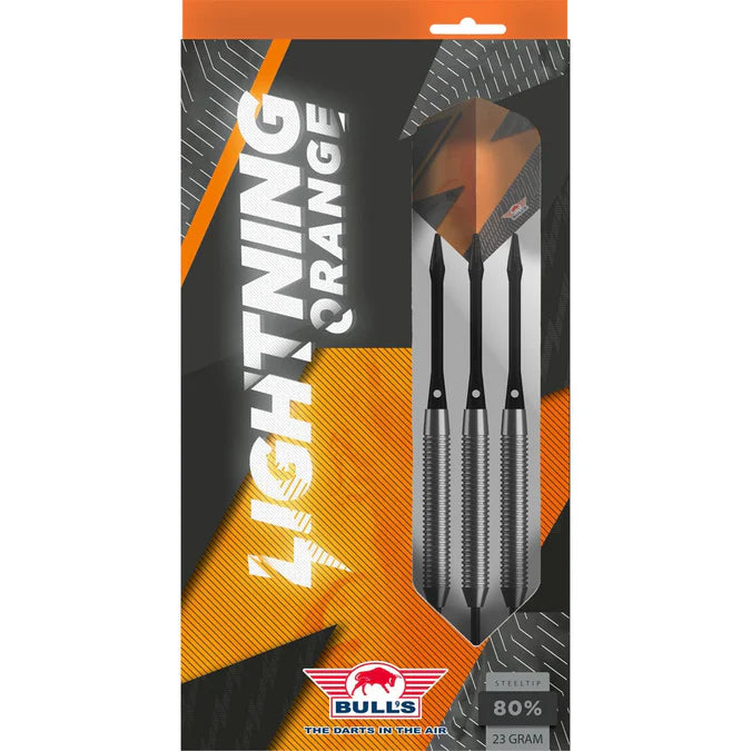 Bull's Lightning Orange 80% Tungsten Steel Tip Dart Set