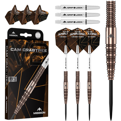 Mission Cam Crabtree V2 95% Tungsten Steel Tip Dart Set