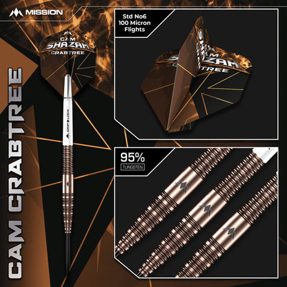 Mission Cam Crabtree V2 95% Tungsten Steel Tip Dart Set
