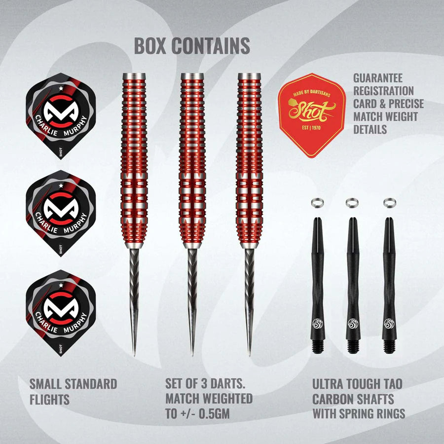 Shot Collab Charlie Murphy 90% Tungsten Steel Tip Dart Set