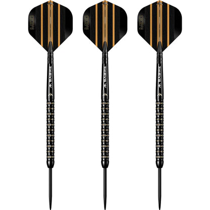 Mission Mike De Decker Black & Gold PVD 95% Tungsten Steel Tip Dart Set