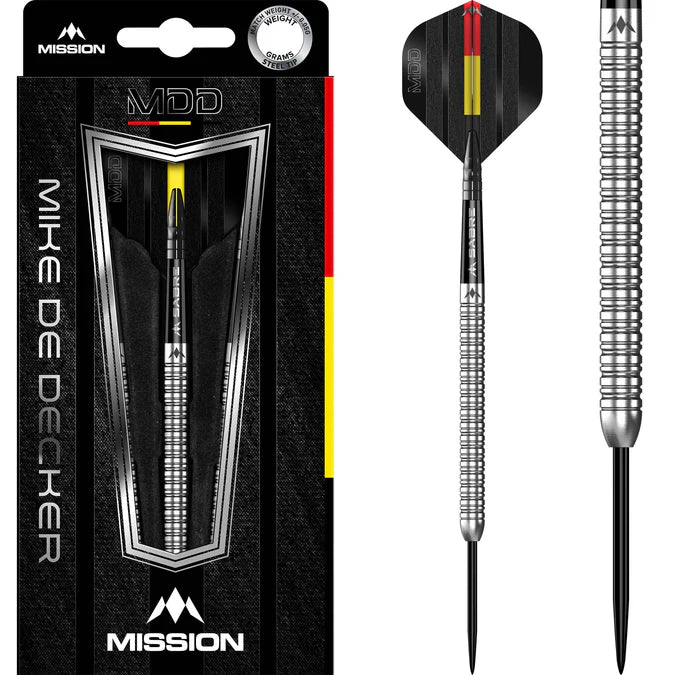 Mission Mike De Decker Silver 95% Tungsten Steel Tip Dart Set