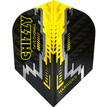Harrows Dave Chizzy Chisnall Black and Yellow 100 micron No6 Dart Flights