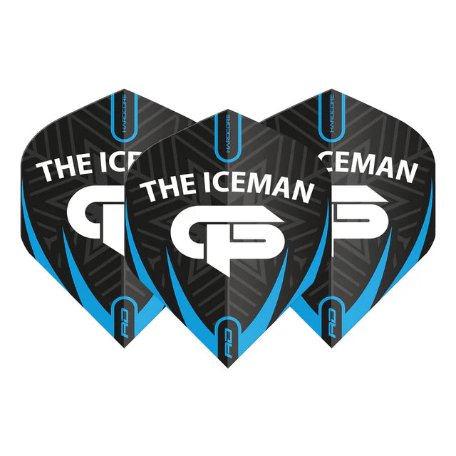 Red Dragon Gerwyn Price 100 micron Hardcore Black, White & Grey Logo Dart Flights