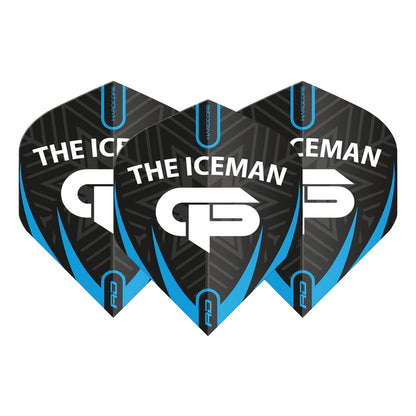 Red Dragon Gerwyn Price 100 micron Hardcore Black, White & Grey Logo Dart Flights