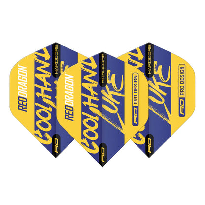 Red Dragon Luke Humphries 100 micron Signature Yellow Hardcore Standard Dart Flights