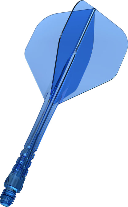 Mission Force 90 Vortex Clear Blue No2 Moulded Flight & Shaft