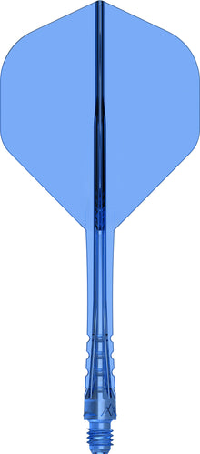 Mission Force 90 Vortex Clear Blue No2 Moulded Flight & Shaft