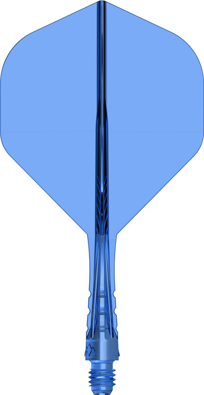 Mission Force 90 Vortex Clear Blue No2 Moulded Flight & Shaft