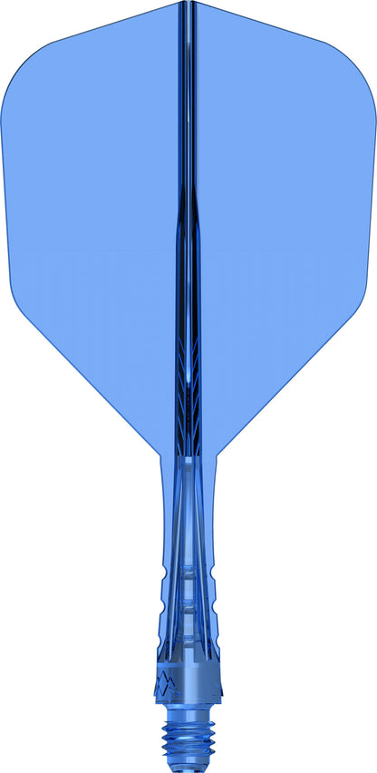 Mission Force 90 Vortex Clear Blue No6 Moulded Flight & Shaft