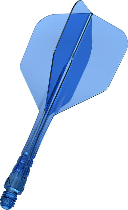 Mission Force 90 Vortex Clear Blue No6 Moulded Flight & Shaft