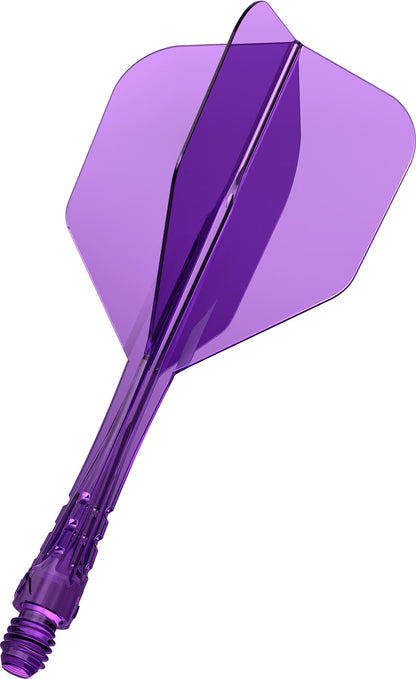 Mission Force 90 Vortex Clear Purple No6 Moulded Flight & Shaft