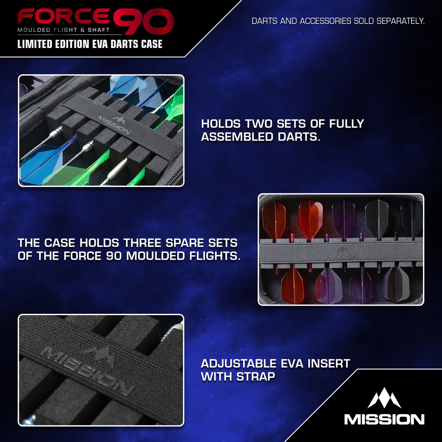 Mission Force 90 EVA Large Limited Edition Grey Denim Dart Case