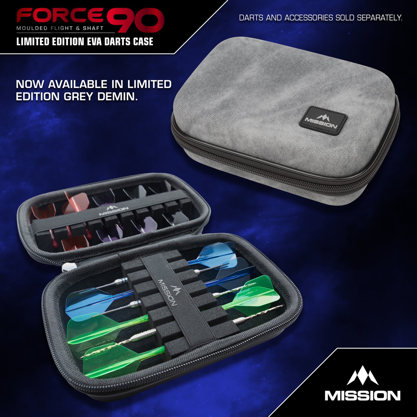 Mission Force 90 EVA Large Limited Edition Grey Denim Dart Case