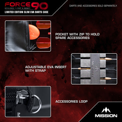 Mission Force 90 EVA Slim Limited Edition Grey Denim Dart Case