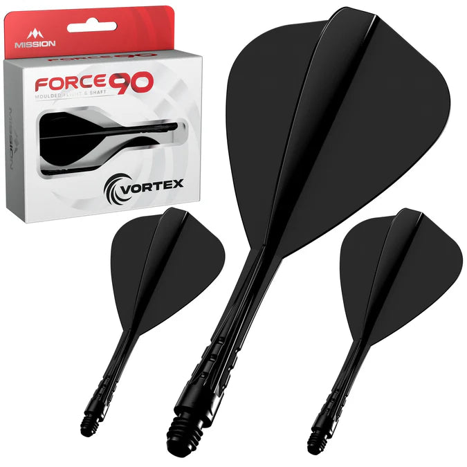 Mission Force Vortex 90 Black Kite Moulded Flight & Shaft