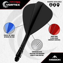 Mission Force Vortex 90 Black Kite Moulded Flight & Shaft