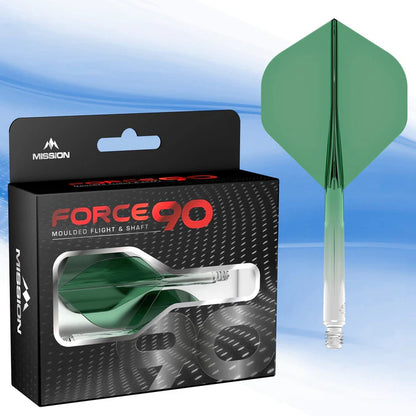 Mission Force 90 Gradient Transparent Green No2 Moulded Flight & Shaft System
