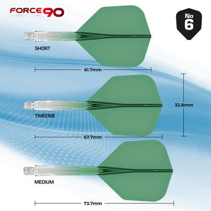 Mission Force 90 Gradient Transparent Green No6 Moulded Flight & Shaft System