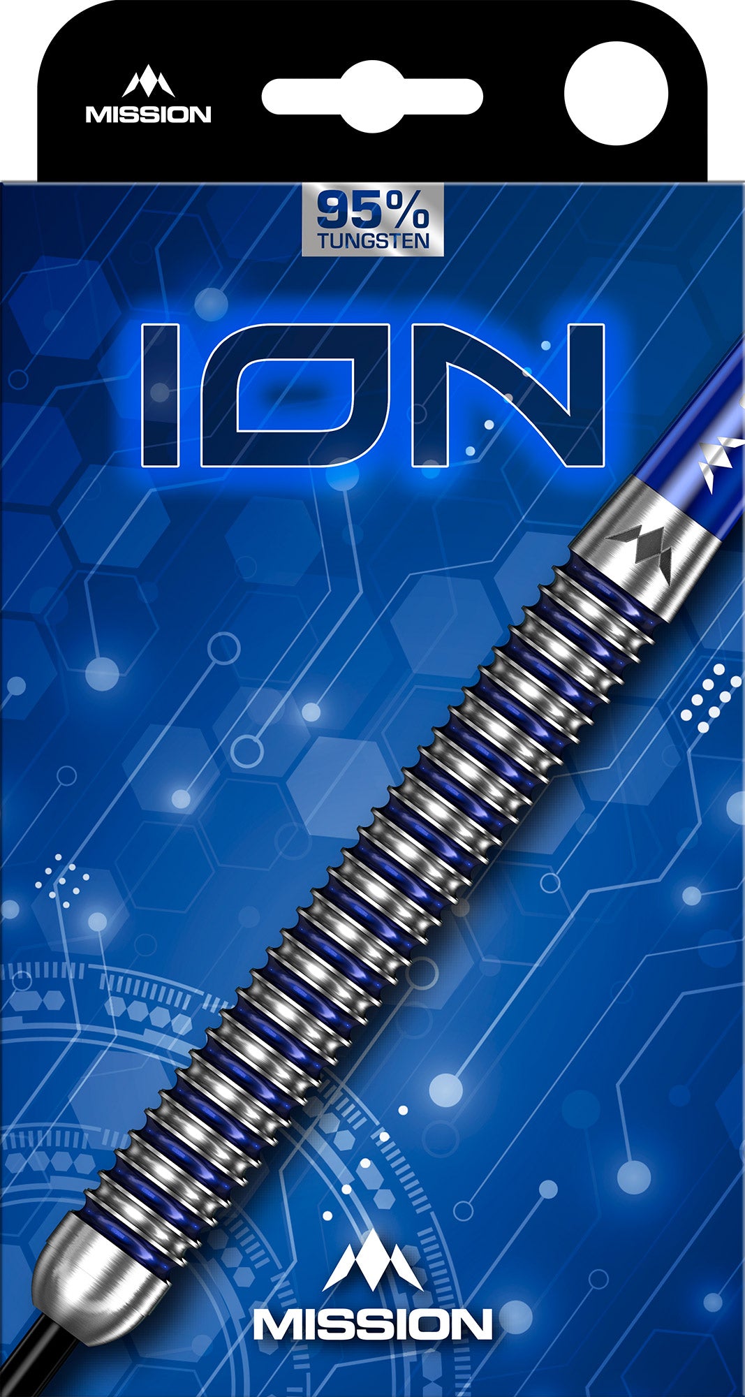 Mission ION Blue & Silver 95% Tungsten Steel Tip Dart Set