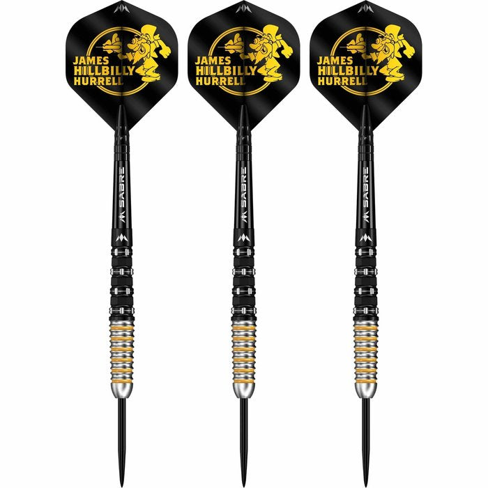 Mission James Hurrell Black PVD & Yellow 95% Tungsten Steel Tip Dart Set