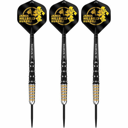 Mission James Hurrell Black PVD & Yellow 95% Tungsten Steel Tip Dart Set