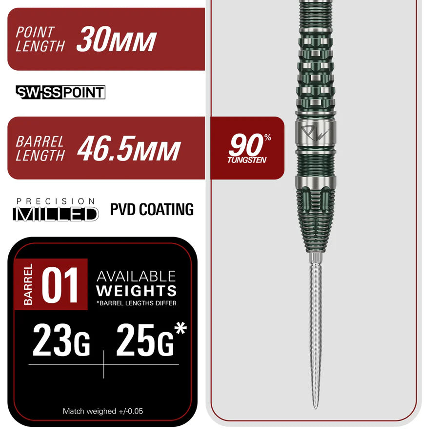 Target Japan Prime Series Tan Phuay Wei PW G3 90% Tungsten Steel Tip Dart Set