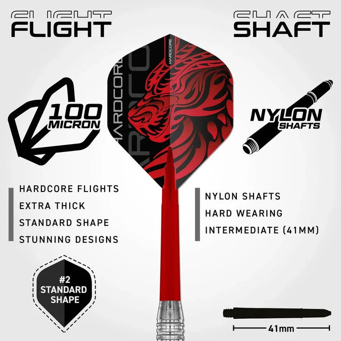 Red Dragon Jonny Clayton Brass Steel Tip Dart Set