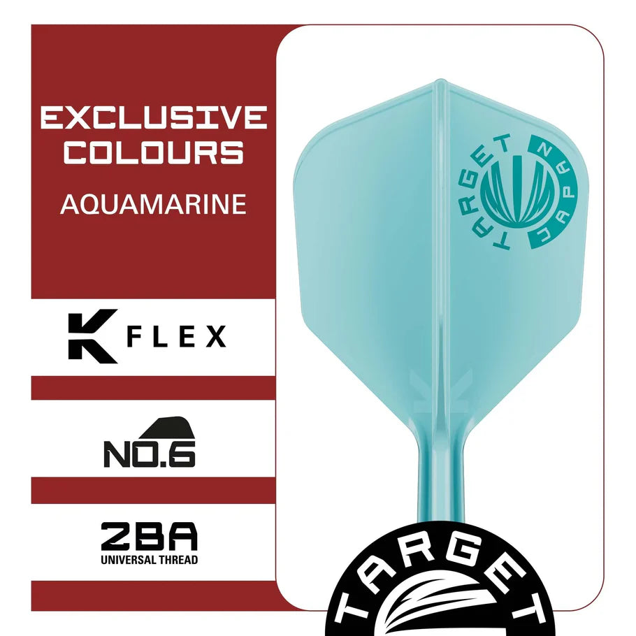 Target Japan K-Flex Aqua Logo No6 Dart Flights