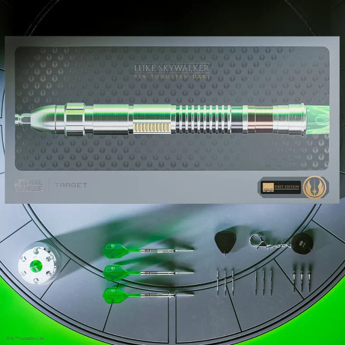 Target Star Wars Luke Skywalker "Jedi Knight" Lightsaber First Edition 95% Tungsten Steel Tip Dart Set