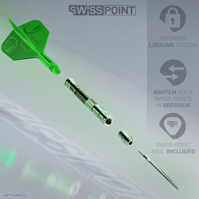 Target Star Wars Luke Skywalker "Jedi Knight" Lightsaber First Edition 95% Tungsten Steel Tip Dart Set